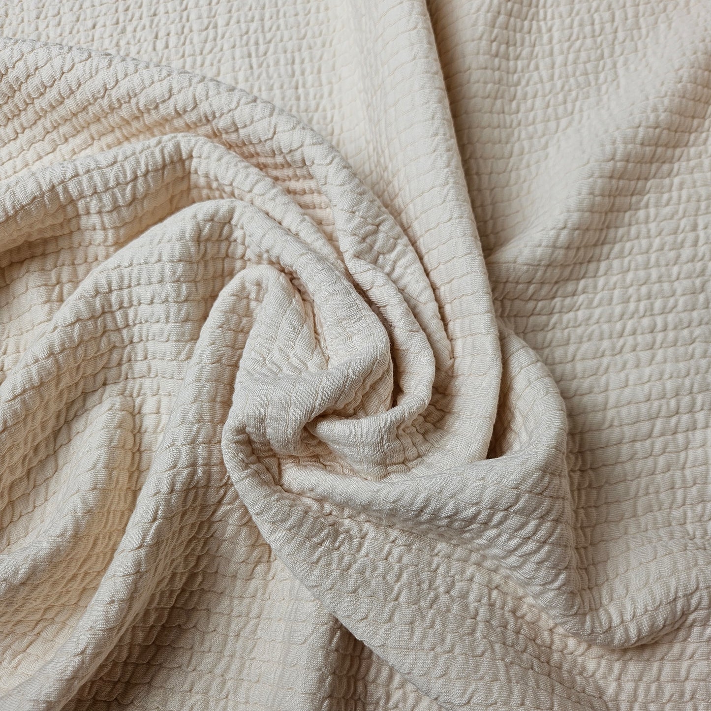 Jersey · Doubleface · Geriffelt · Pantone Baby Breath · 145 cm · 370 g/m² · Meterware