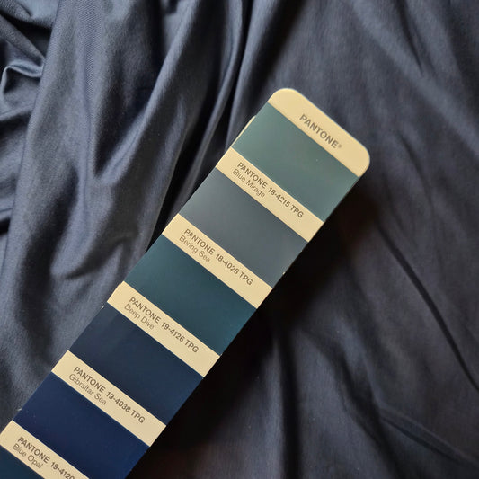 Meterware · Jersey, Baumwolle, Pantone Bering Sea · 145 cm 140g/m2