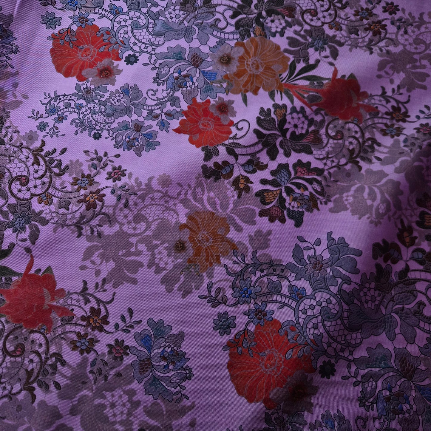 Meterware · Poplin · Baumwolle · Floral · Pantone Violet Tulle · 150 cm · 100 g/m²