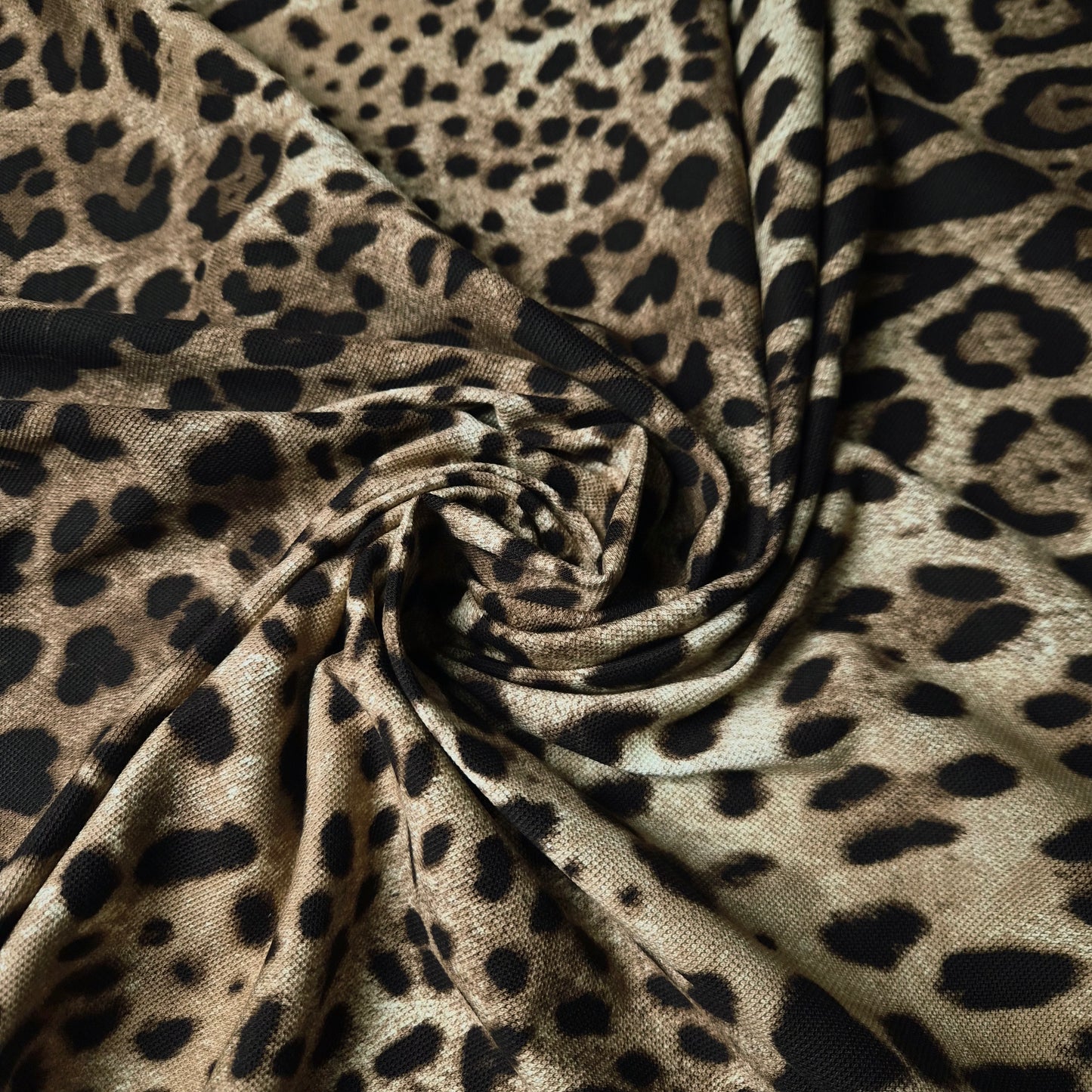 Piqué · Baumwolle · Leo · Farbe: Brauntöne · 150 cm · 200 g/m² · Meterware