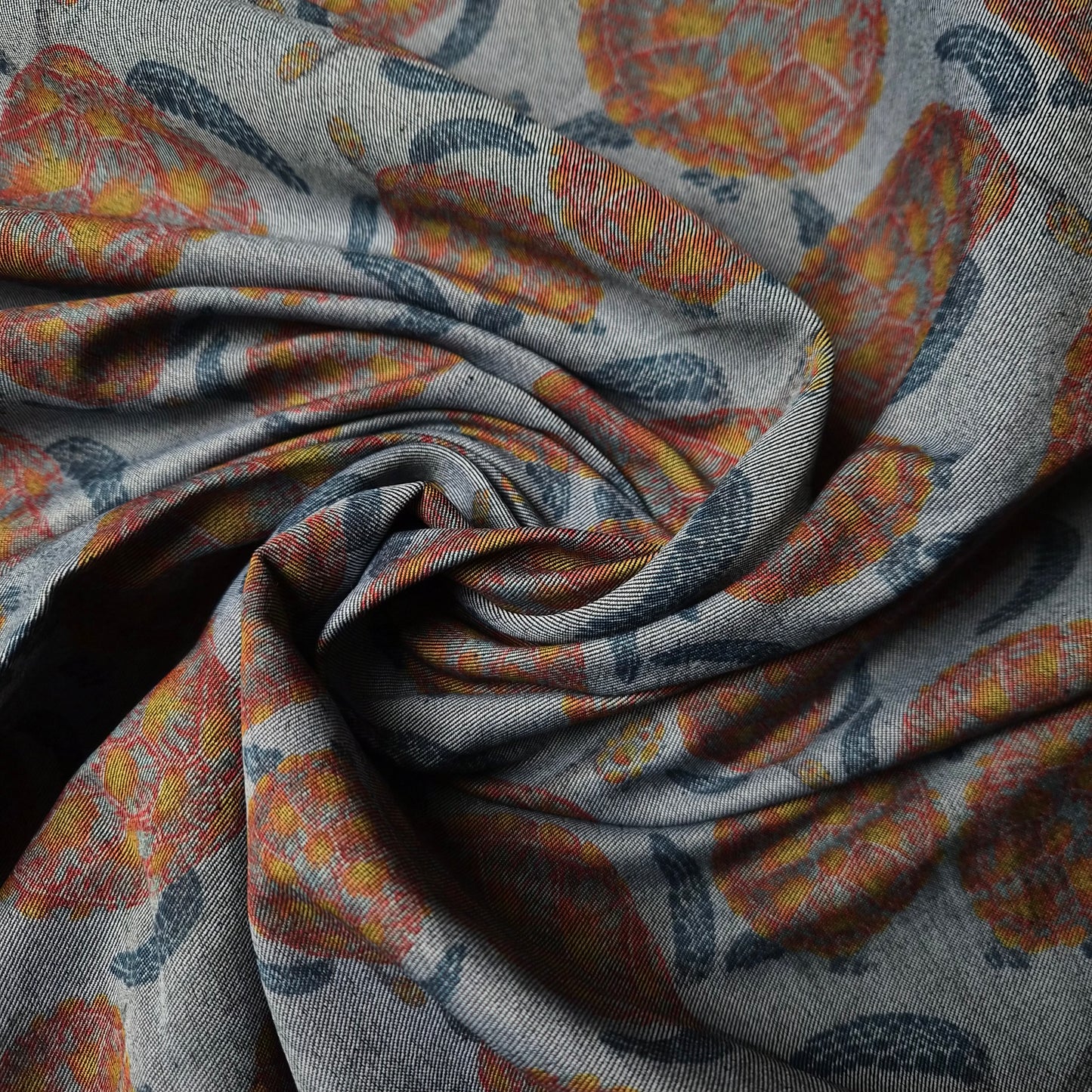 Einzelstück · Denim · Mit Stretch · Baumwolle · Bildmotiv · 165×140 cm