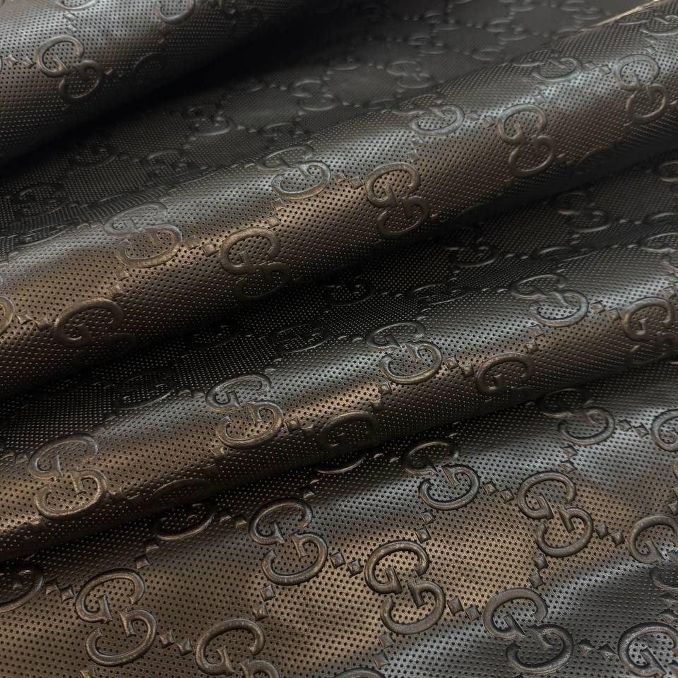 Einzelstück · Rindsleder · Geprägt & beschichtet · Leder · Logo · Schwarz · 25×130 cm