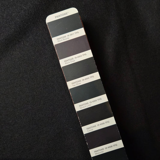 Meterware · Mantelstoff · Fuzzy · Alpaka 70%, Wolle 30% · Pantone Caviar · 155 cm · 420 g/m²