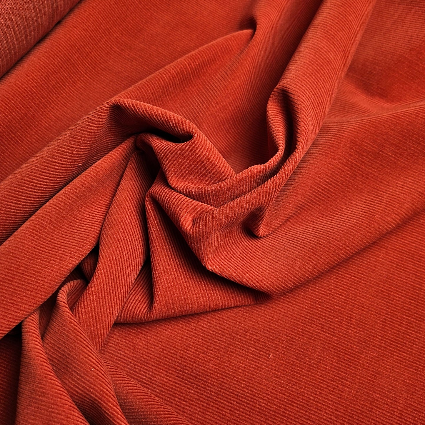 Feincord · Baumwolle · Uni · Pantone Aurora Red · 150 cm · 220 g/m² · Meterware