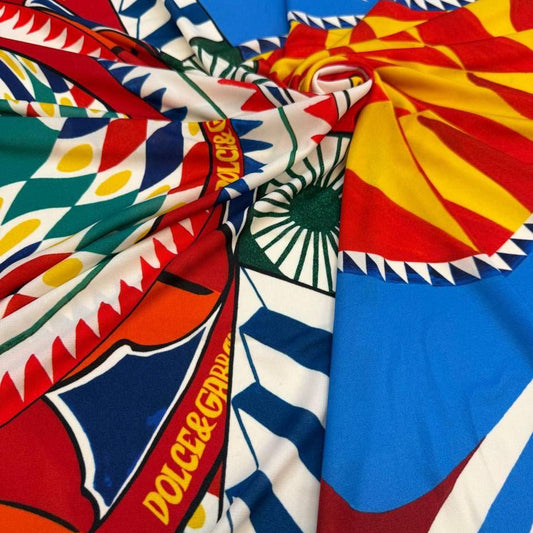 Jersey · Viskose · Logo / Monogramm · Bunt · 140 cm