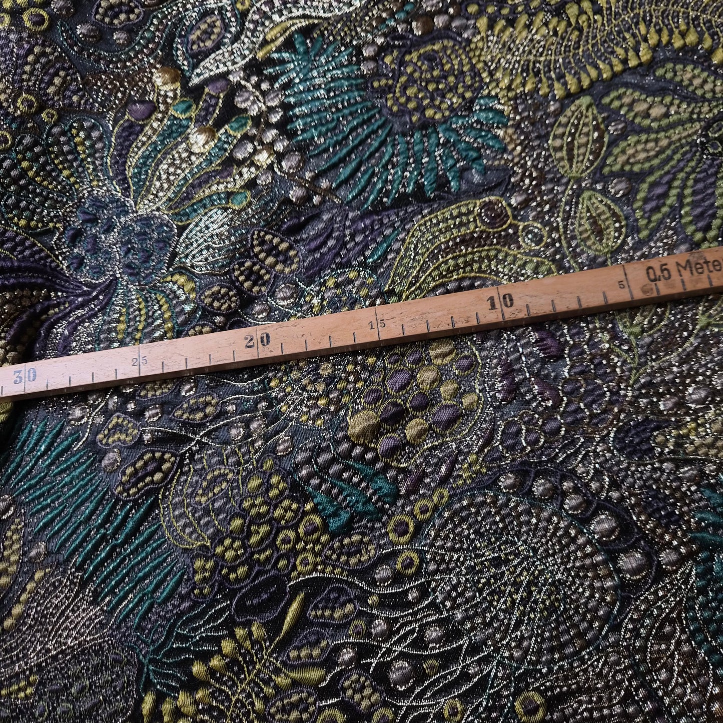 Jacquard · Polyester, Baumwolle · Floral · Grüntöne · 150 cm · 190 g/m² · Meterware
