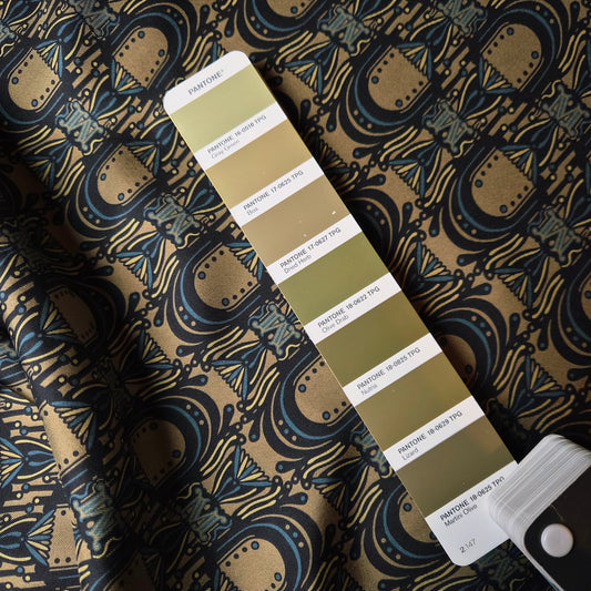 Twill · Seide · Logo · Farbe: Grüntöne · 140 cm · 70 g/m² · Meterware