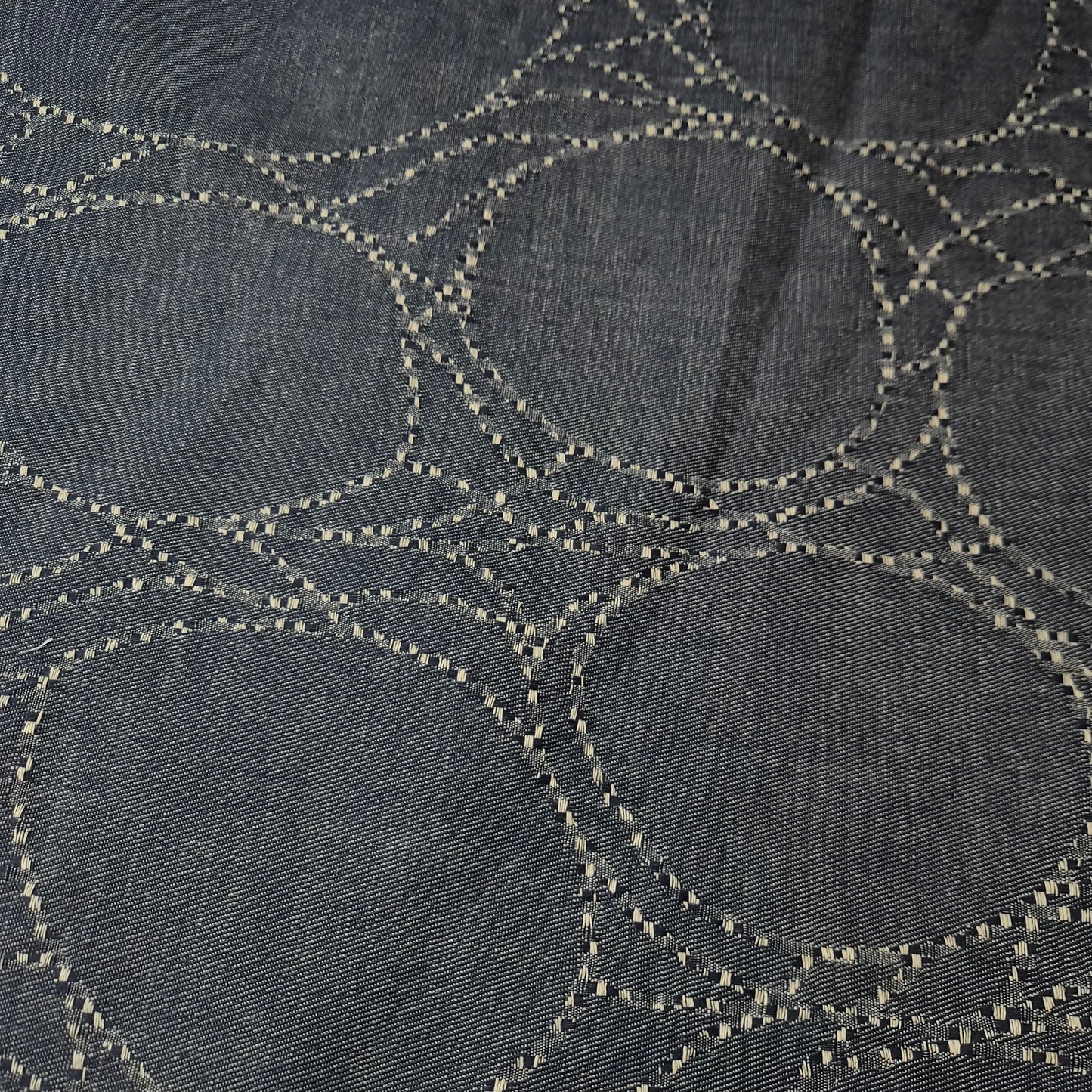 Meterware · Denim · Bestickt · Baumwolle · Abstrakt · Blau · 155 cm · 230 g/m²