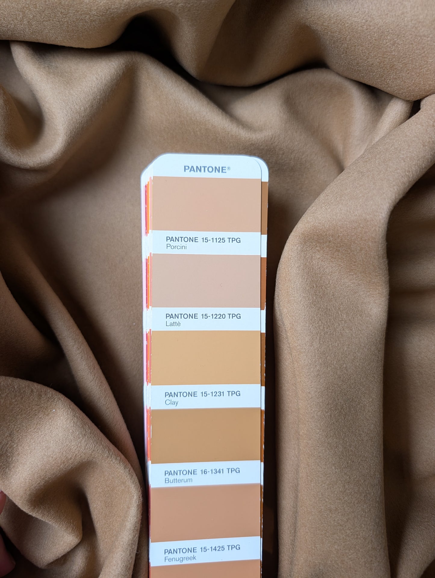 Kombipaket · Mantelstoff · Doubleface, Nicht trennbar · Kaschmir · Pantone Latte · Stoff 350×150 cm + Viskosefutter 300×150 cm · 740 g/m²