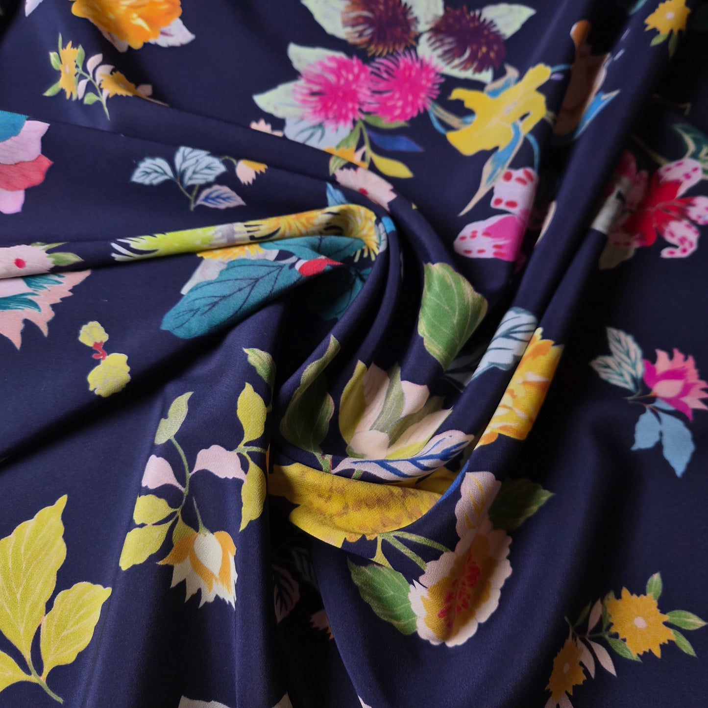Seide, Maritime Blue · 130 cm 70g/m2