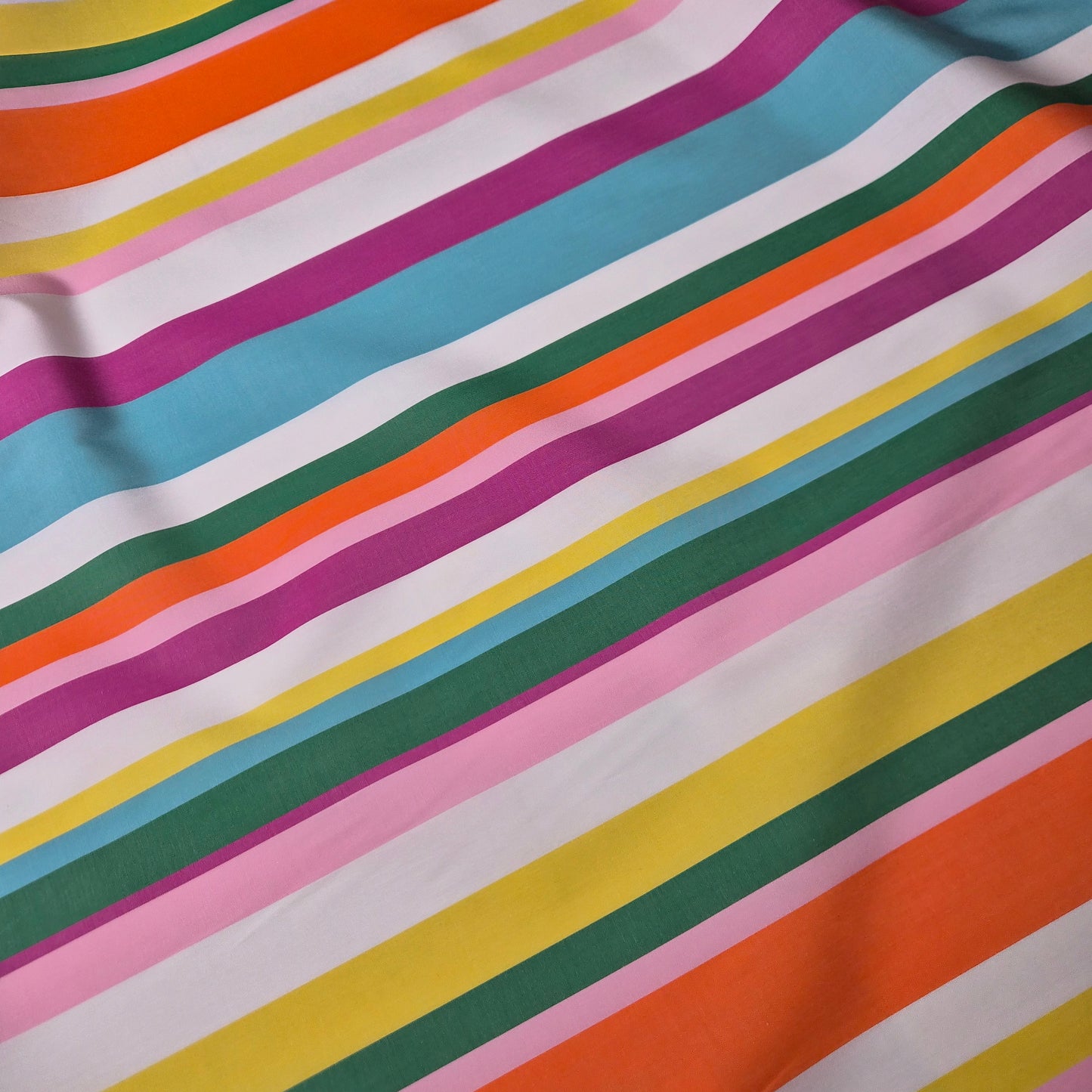 Meterware · Poplin · Baumwolle · Gestreift · Bunt · 150 cm