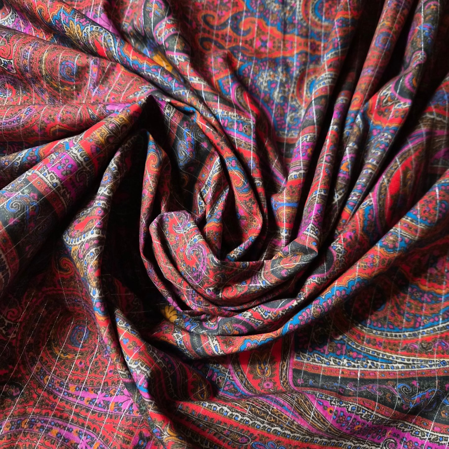 Panel, Baumwolle, Lurex, Wolle, Webware · 140×140 cm