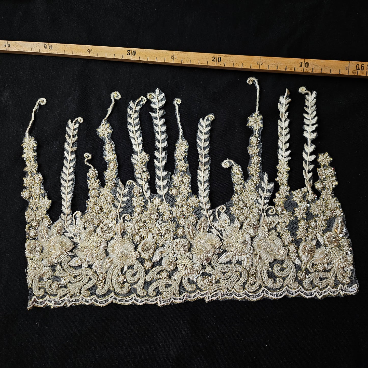 Tüll, Elfenbein · 25×34 cm