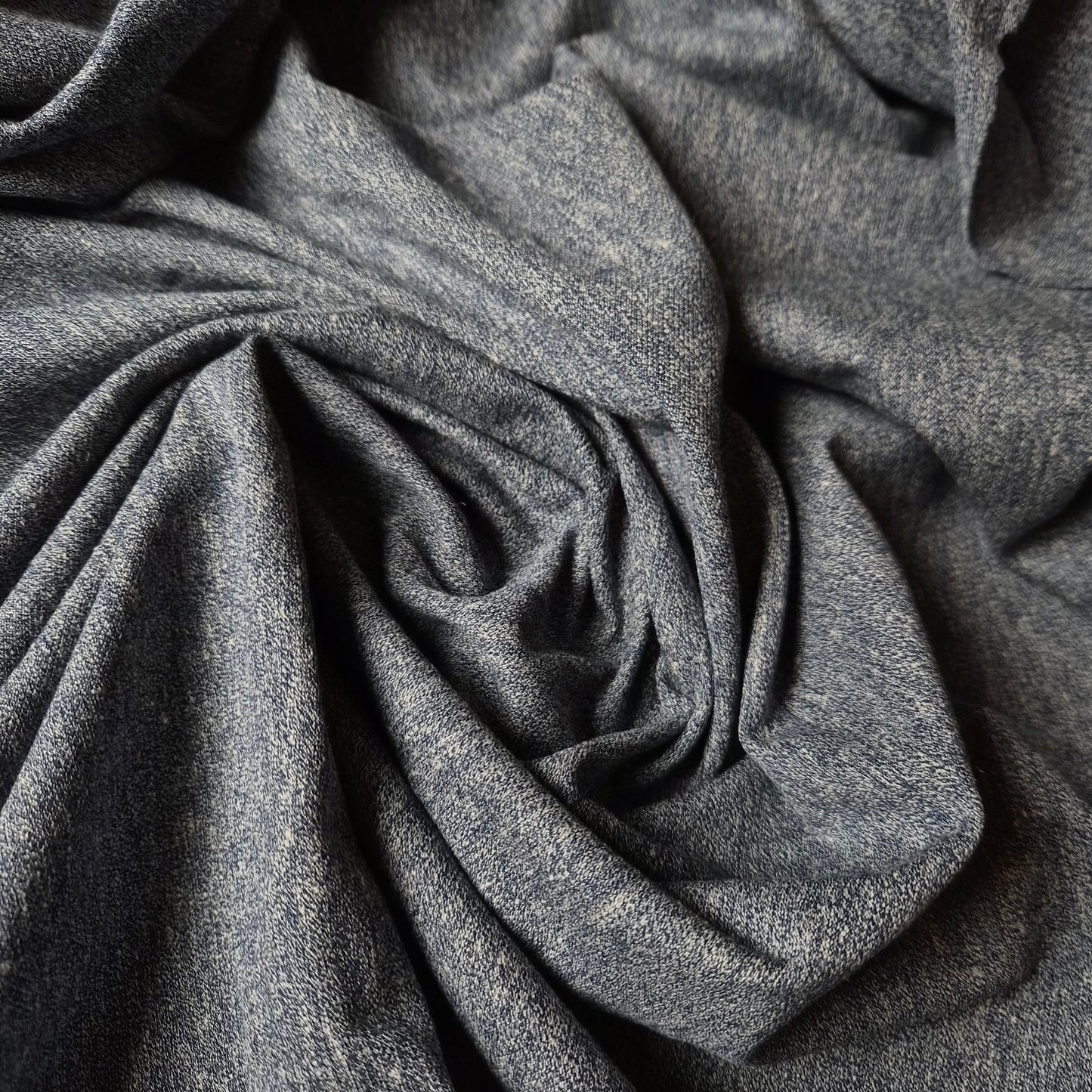 Baumwolle, Leinen, Strickstoff, Leinen, Nightshadow Blue · 140×200 cm