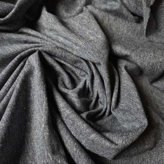 Baumwolle, Leinen, Strickstoff, Leinen, Nightshadow Blue · 140×200 cm