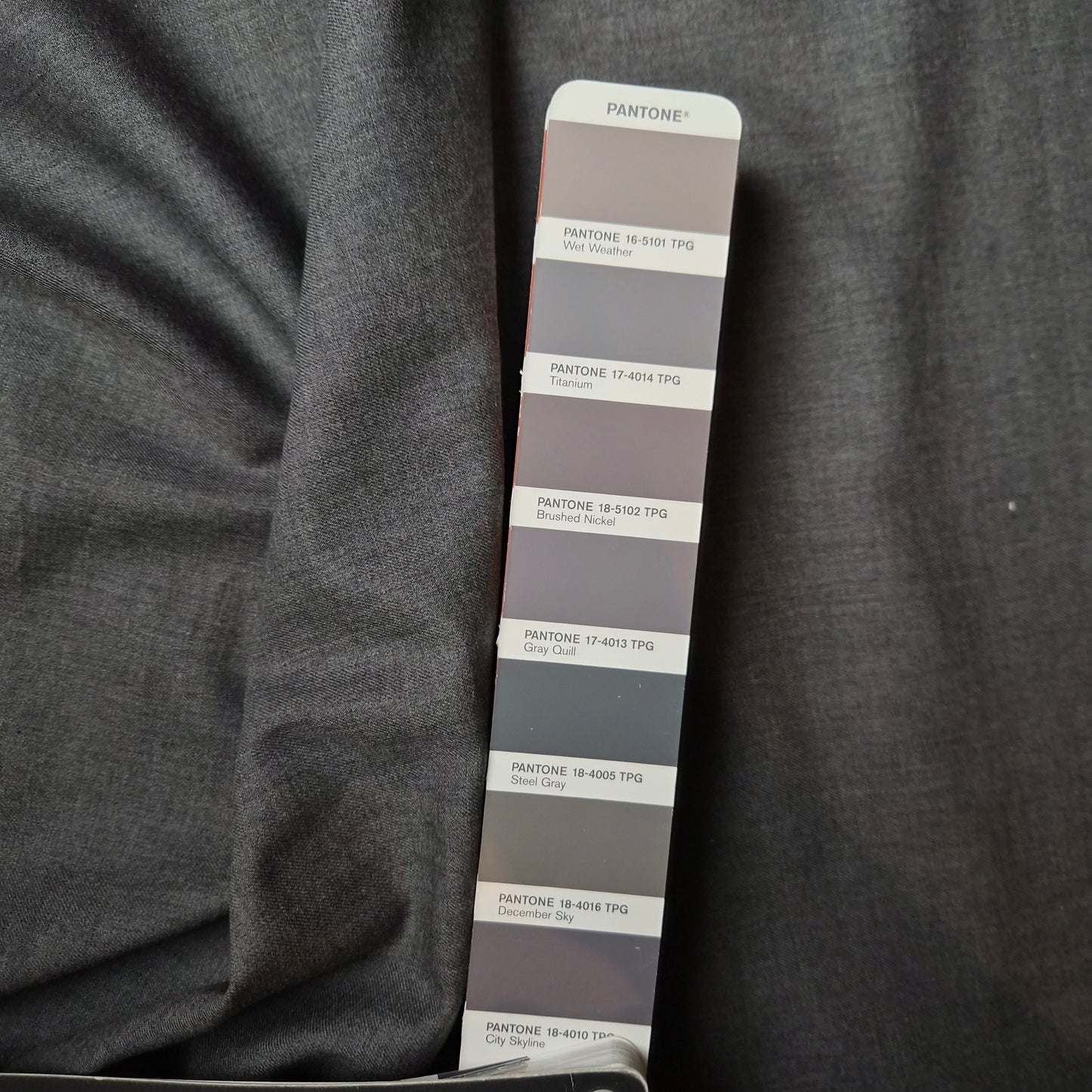 Meterware · Hemdenstoff · Baumwolle · Uni · Pantone Steel Gray · 150 cm · 120 g/m²