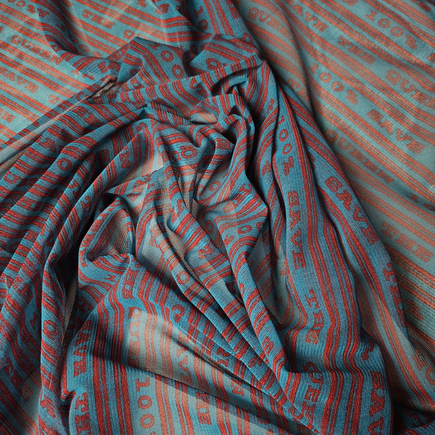 Feintüll · Polyester · Schrift · 150 cm · 60g/m2  Meterware