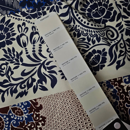 Panel · Poplin · Baumwolle · Floral · Pantone Star White · 95×150 cm