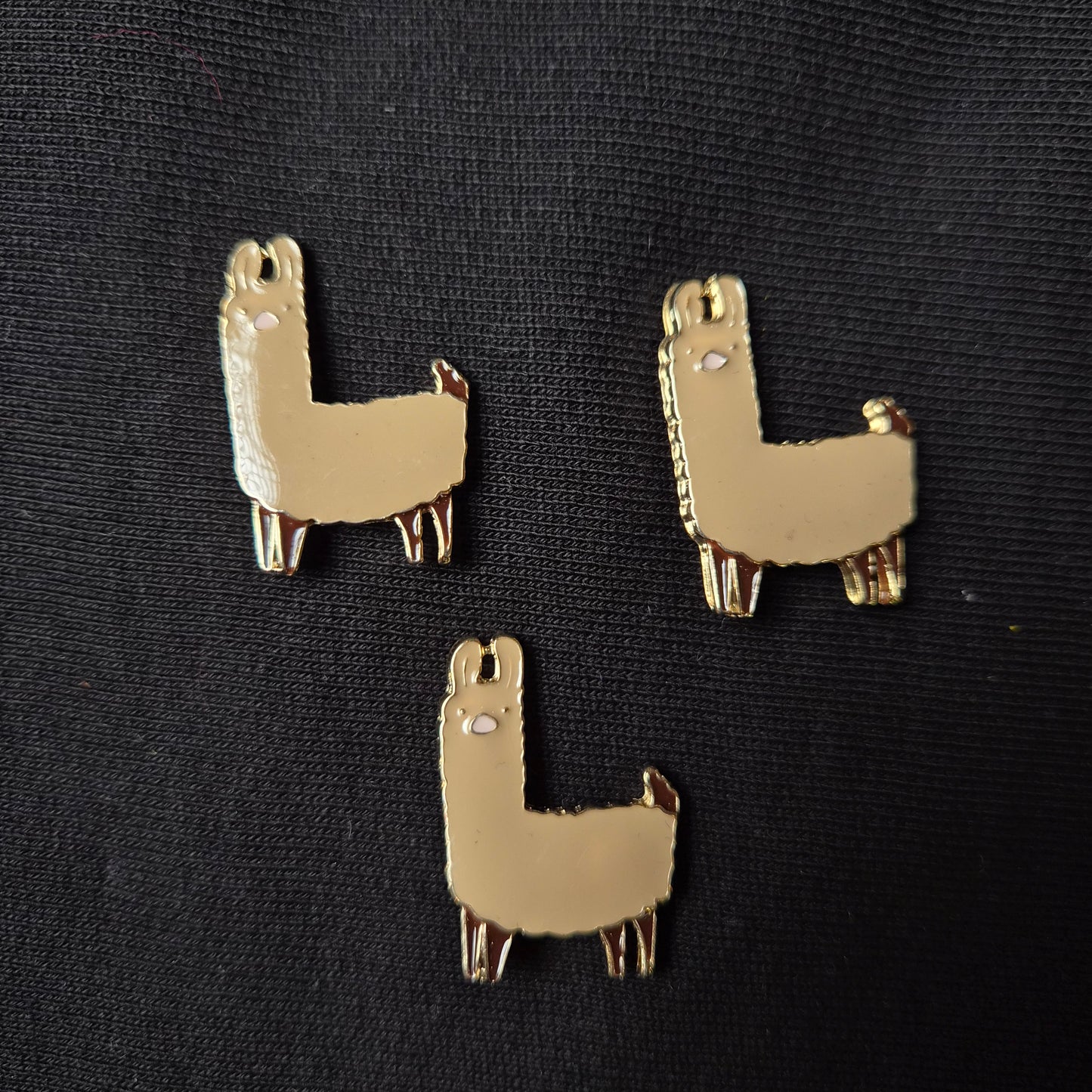 Kurzware · Knopf · Emailliert · Bildmotiv Lama · 2×3 cm