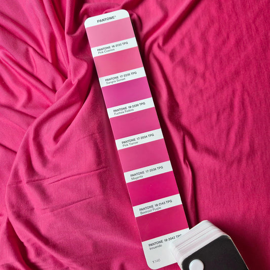 Viskose, Jersey, Pantone Pink Cosmos · 160 cm
