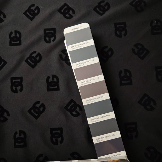 Jersey · Baumwolle · Logo · Pantone Asphalt · 165 cm · Meterware