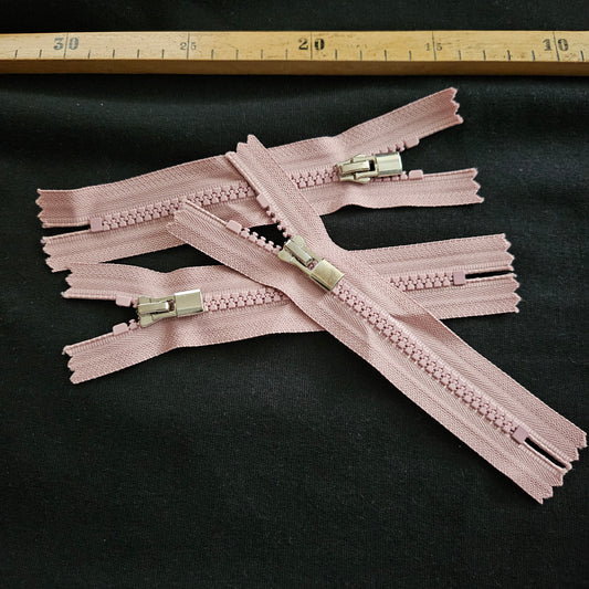 Reißverschluss, altrosa · 13 cm