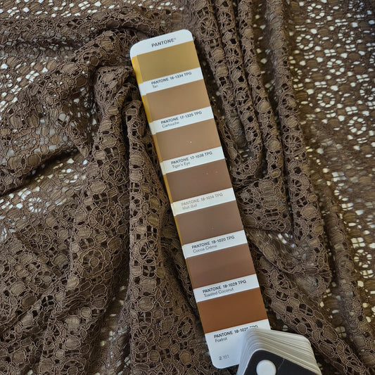 Polyester, Spitze, Cocoa Crème · 140 cm