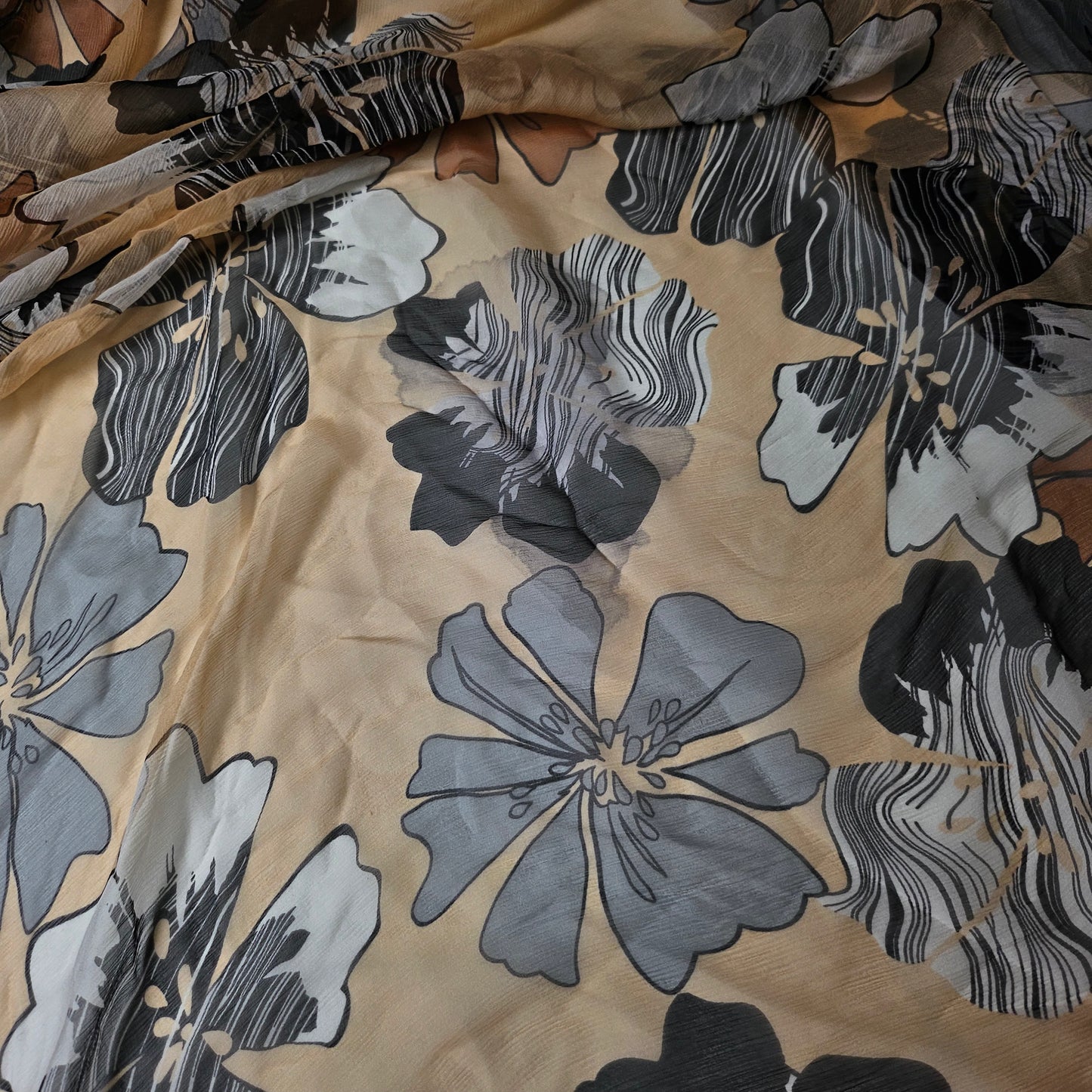 Seide, Chiffon, Ivory Cream · 130 cm