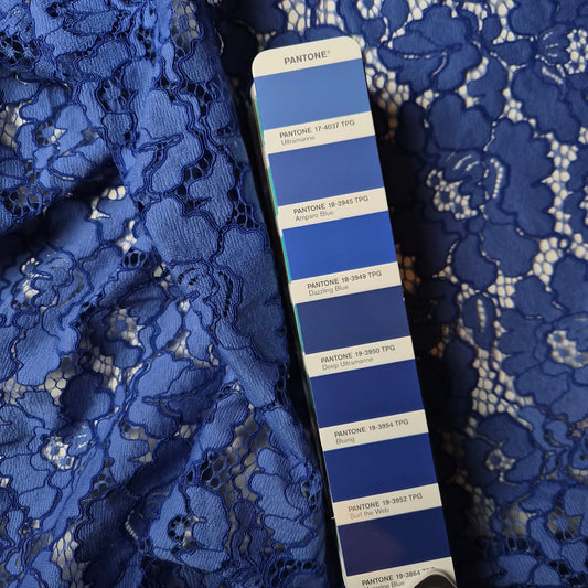 Polyester, Viskose, Spitze, Amparo Blue · 150 cm