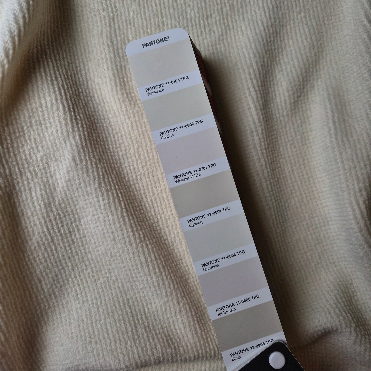 3D-Strick · Kaschmir · Pantone Vanilla Ice · 155 cm · 350 g/m² · Meterware