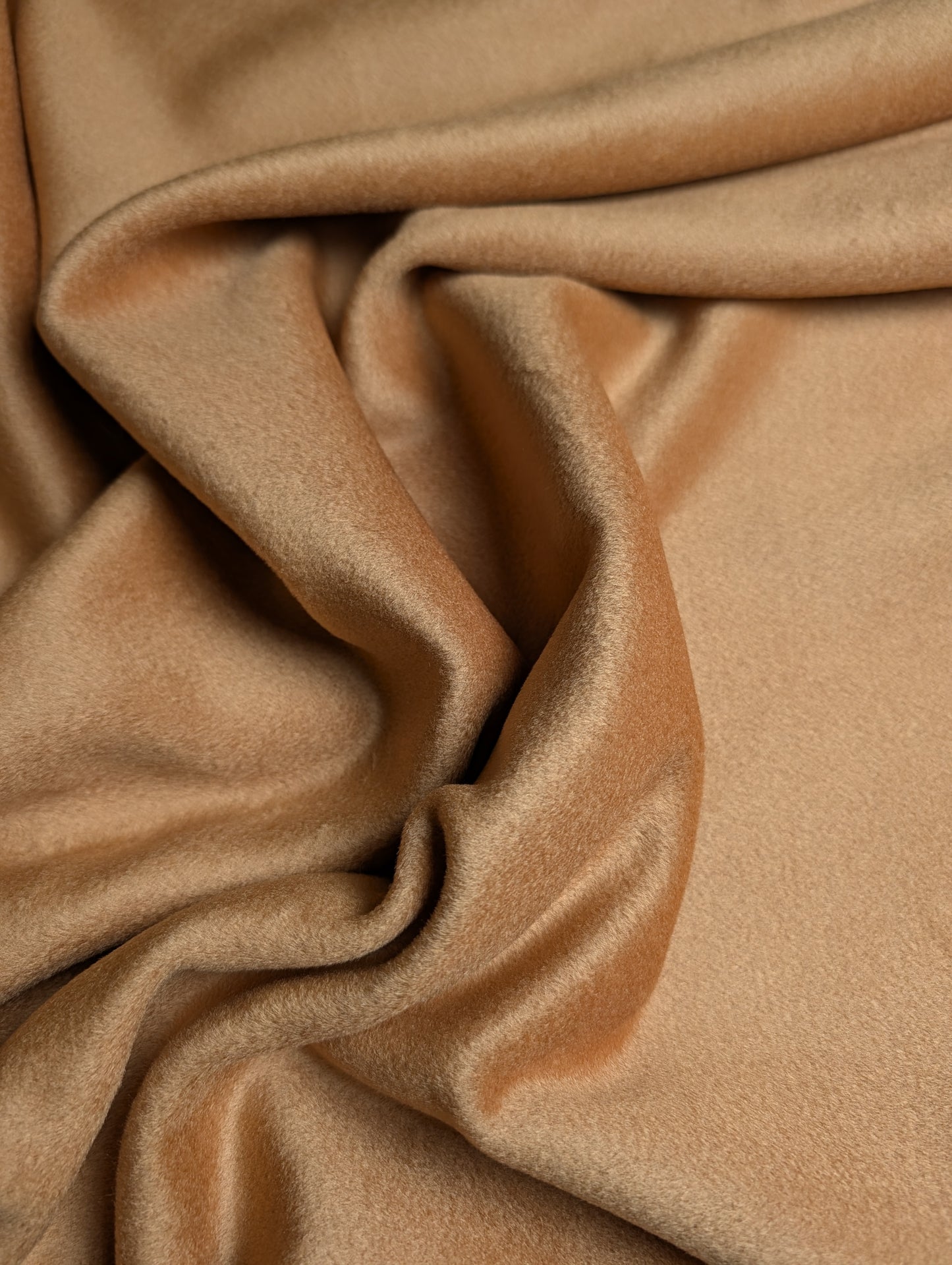 Mantelstoff · Fuzzy · Kaschmir, Wolle · Pantone Clay · 150 cm · 340 g/m² · Meterware
