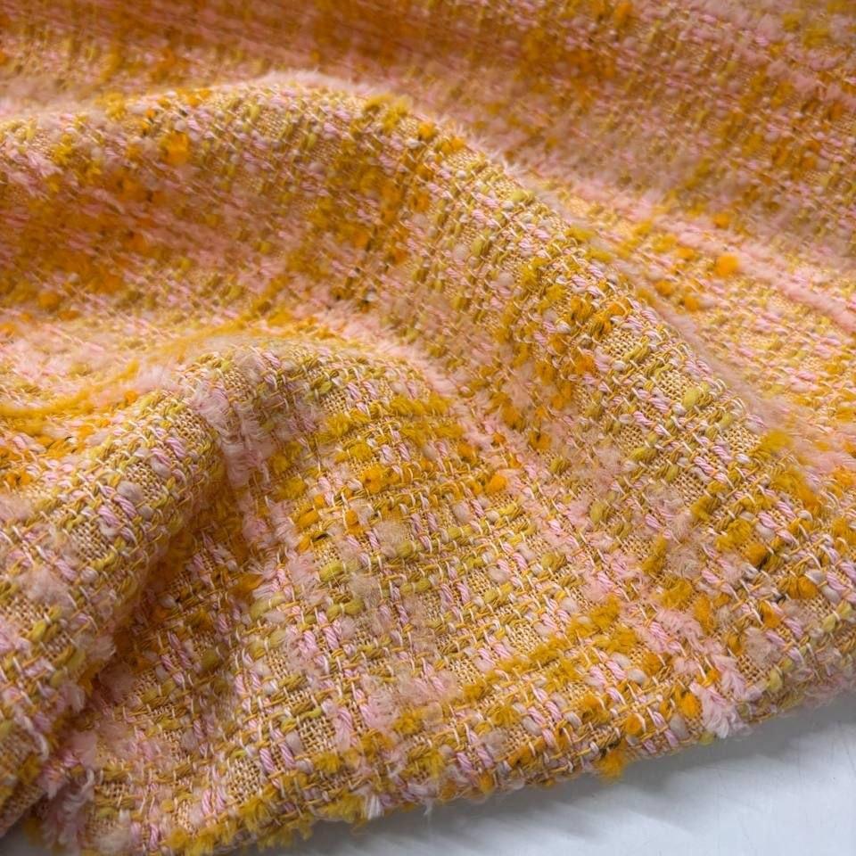 Meterware · Tweed · Baumwolle 43%, Viskose 27%, Wolle 20% · Pastelltöne · 150 cm