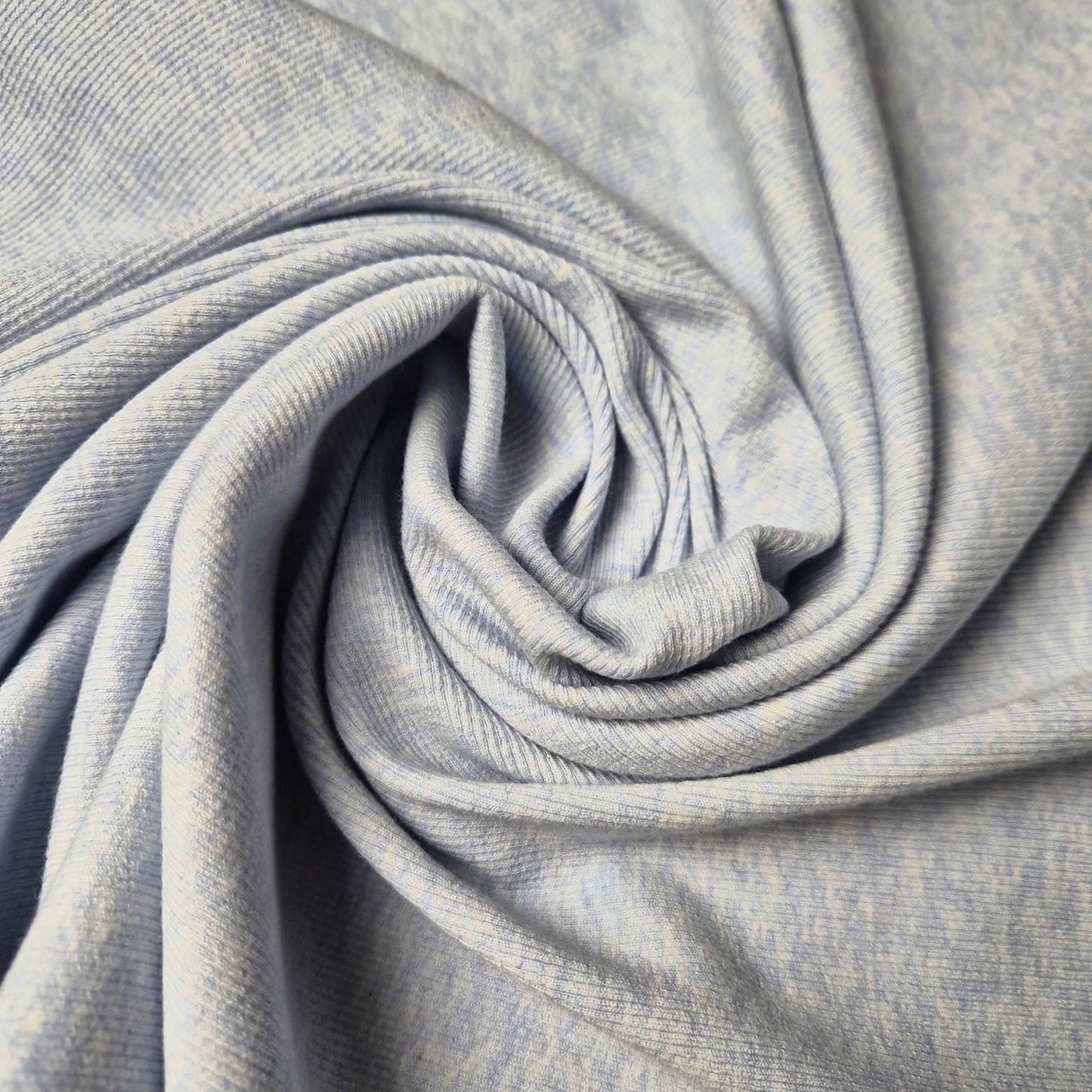 Feinripp · Baumwolle, Kaschmir, Elasthan · Melange · Pantone Baby Blue · 85 cm · 270 g/m² · Meterware