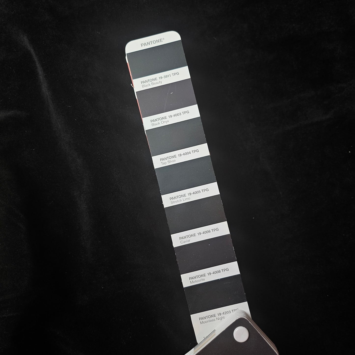 Meterware · Samtdenim · Baumwolle · Pantone Moonless Night · 150 cm · 320 g/m²