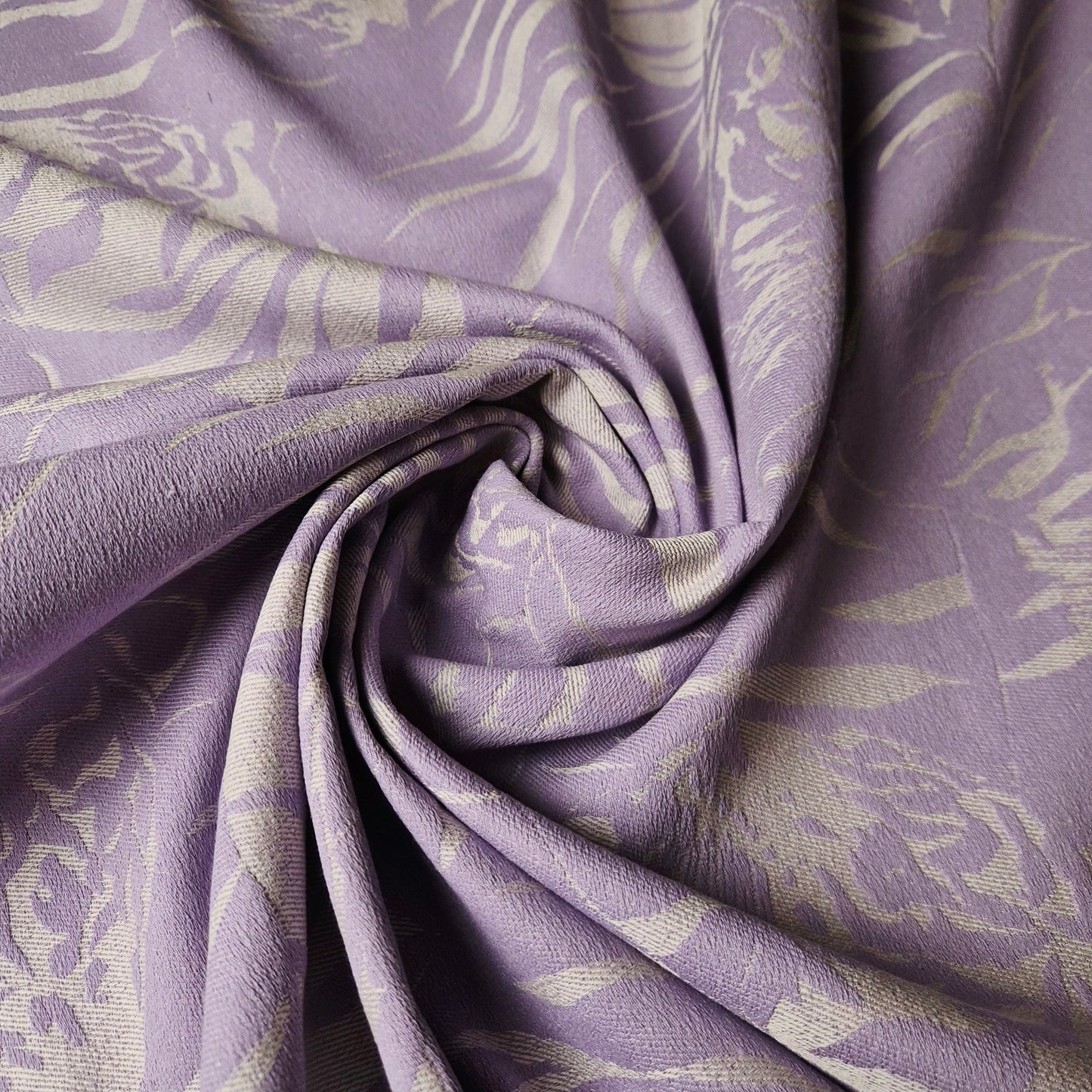 Meterware · Denim · Jacquard-Webung mit Tiger · Baumwolle · Animal · Pastell Lilatöne · 150 cm