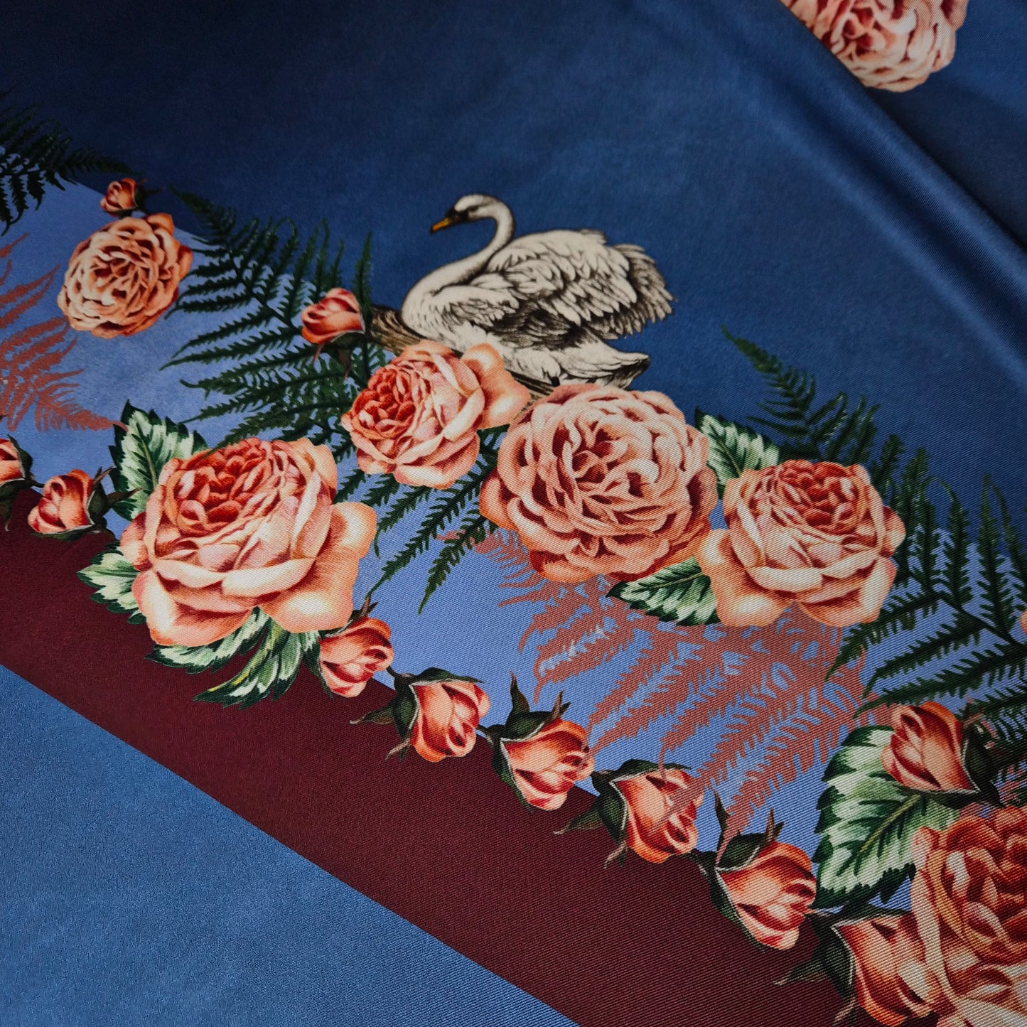 Panel, Twill, Seide, Pantone High Tide · 200×140 cm