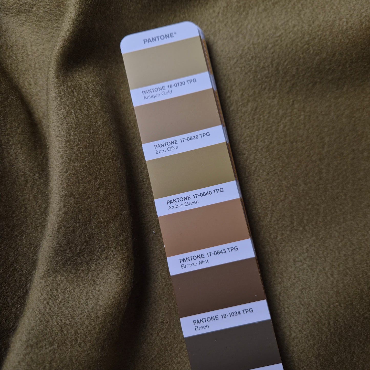 Doubleface · Trennbar · Wolle, Kaschmir · Pantone Amber Green · 150 cm · 470 g/m² · Meterware