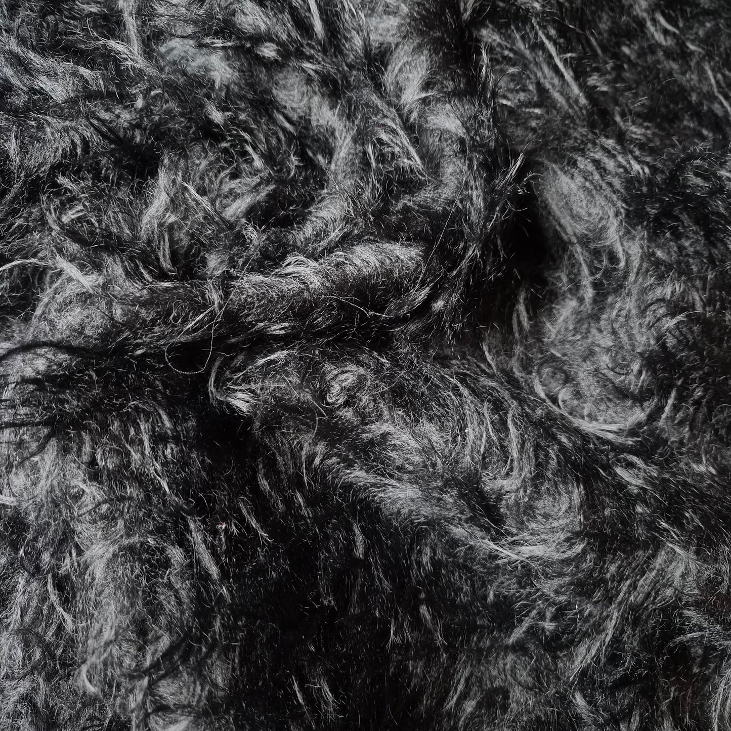 Wolle, Fake Fur, Black Beauty · 145 cm 480g/m2