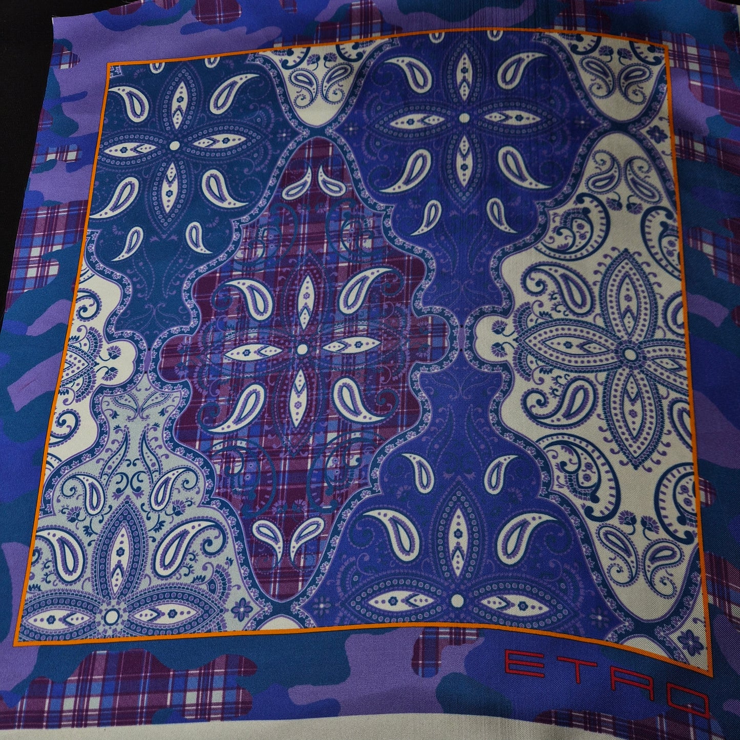 Schalpanel · Twill · Seide · Paisley · 45×45 cm · 10 g/m² · Schalpanel