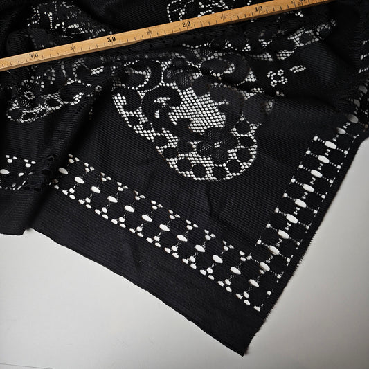 Panel, Baumwolle, Spitze, Jet Set · 190×155 cm