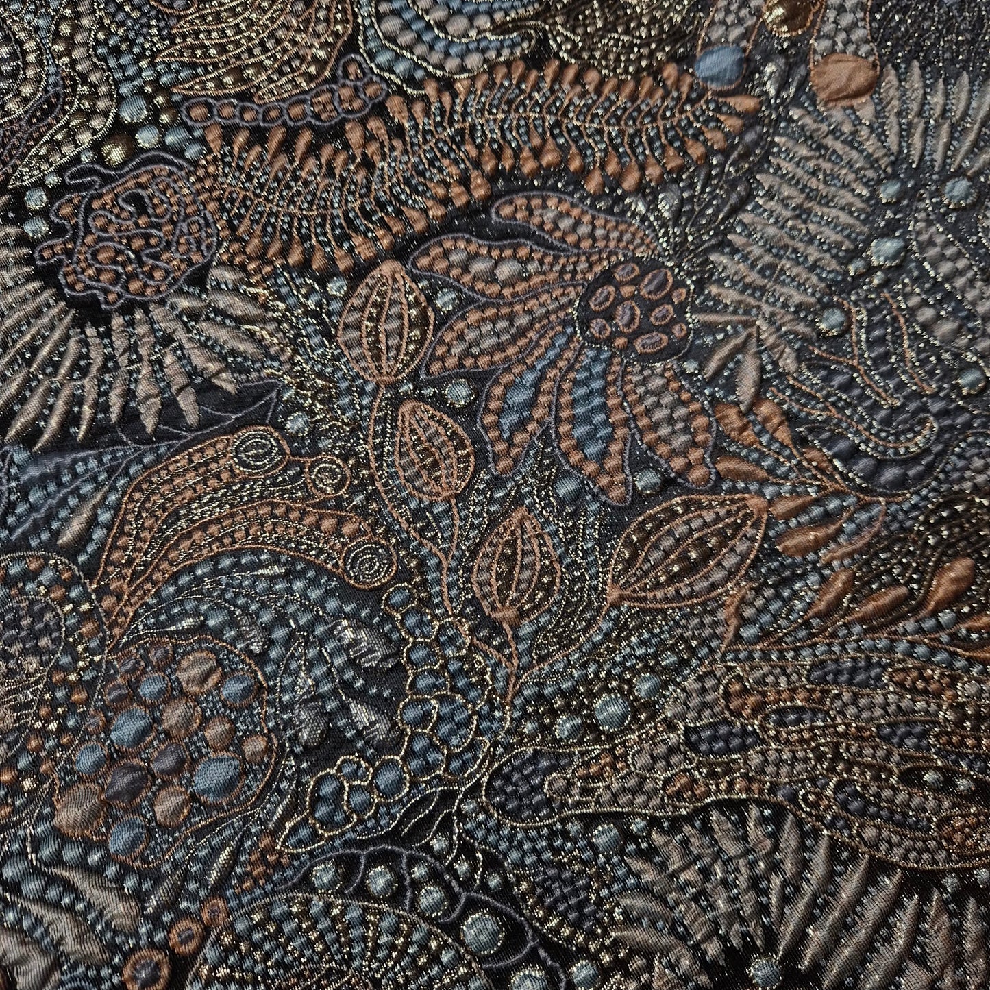 Meterware · Jacquard · Polyester, Baumwolle · Floral · Grüntöne · 150 cm · 190 g/m²