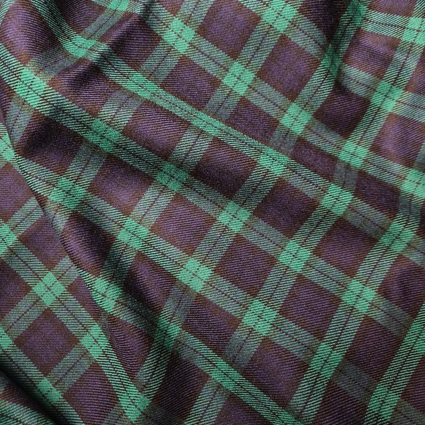 Einzelstück · Anzugstoff · Wolle · Tartan · 175×140 cm