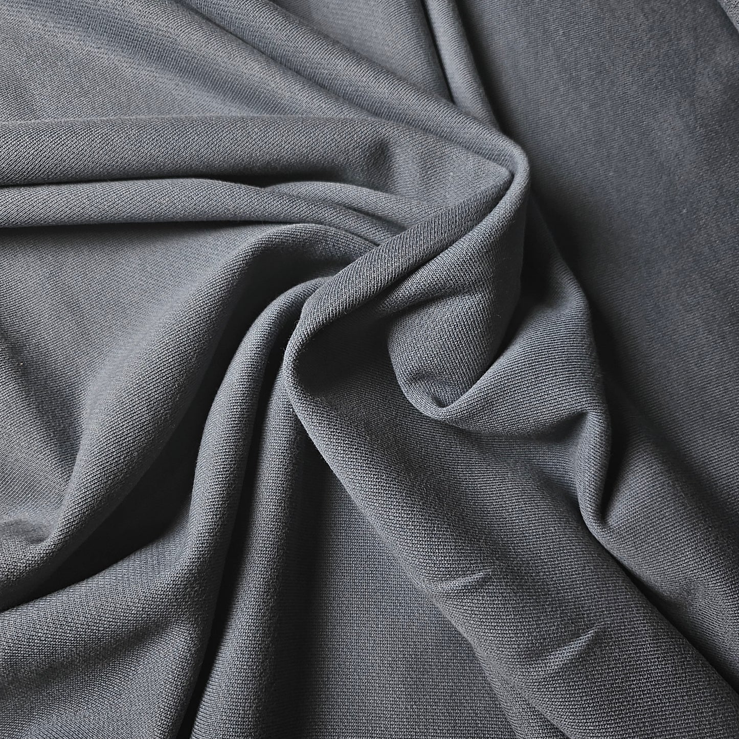 Meterware · Sweat · Baumwolle · Pantone Windward Blue · 170 cm · 420 g/m²