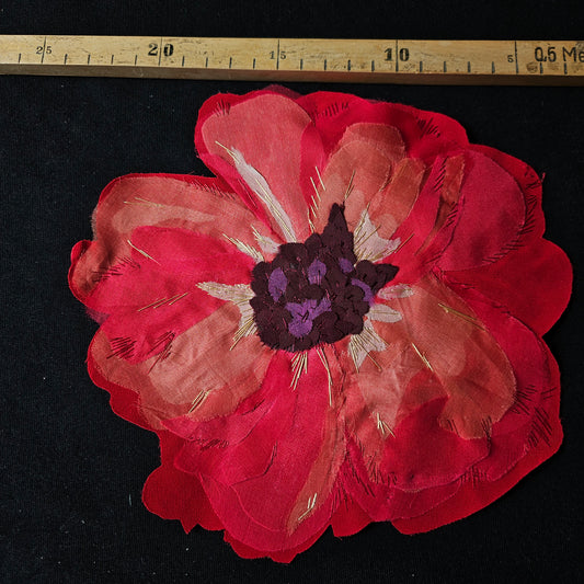 Karmesin Mohnblumenmotiv · 21×21 cm
