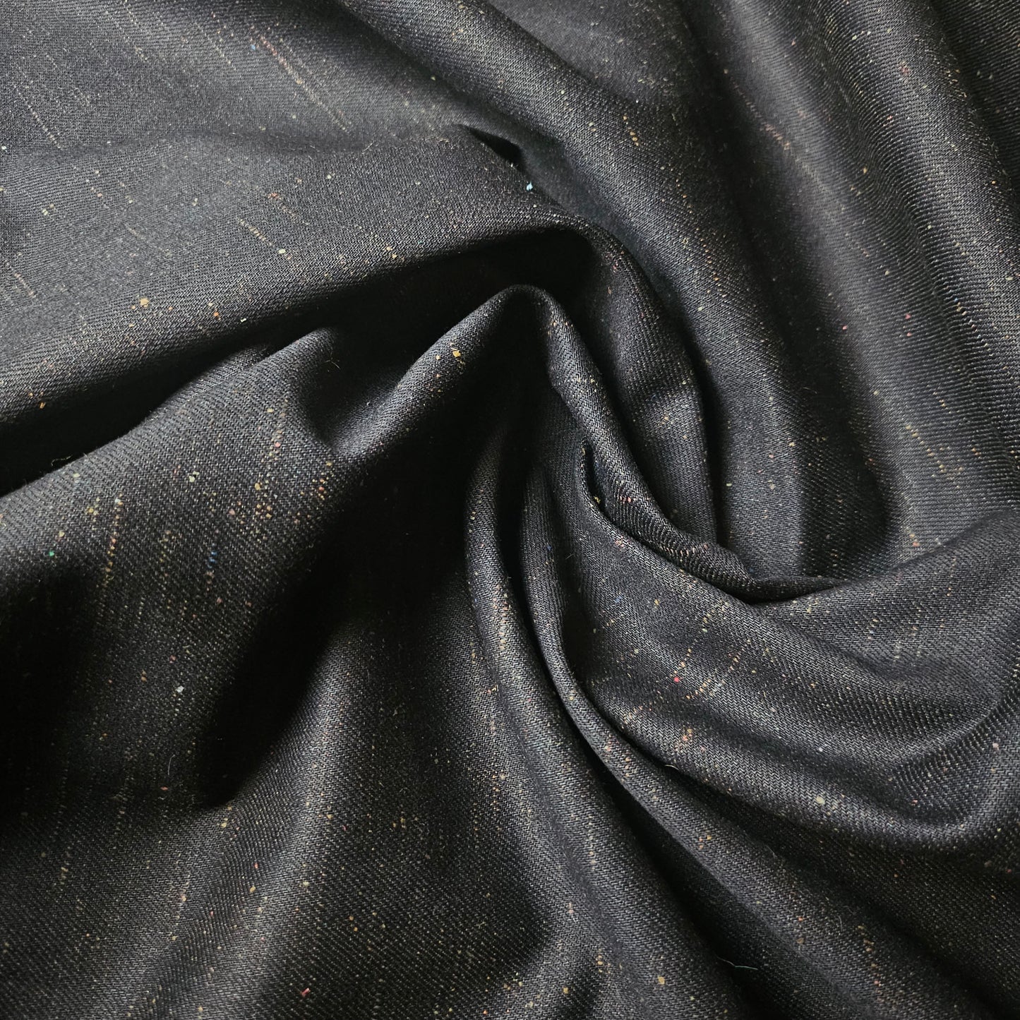 Denim · Grobe Webung · Baumwolle · Melange · Farbe: Black Bean · 150 cm · 360 g/m² · Meterware