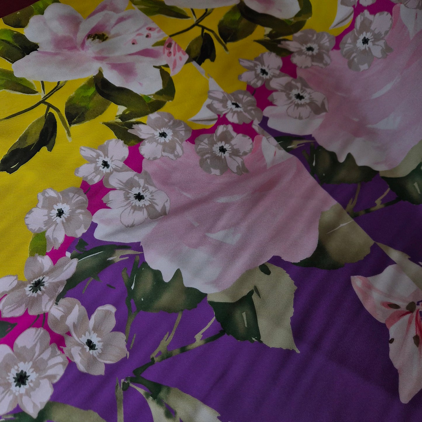 Panel · Twill · XXL Blumen · Seide · Floral · Pastelltöne · 380×140 cm