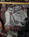 Deadstock Seidejacquard Schalpanel Eisbär Sabina Savage 135 × 135 cm kaufen | Huntress of Finest Fabrics S3X1X014