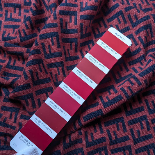 Wolle, Strickstoff, Doubleface, Pantone Fire Whirl · 100 cm