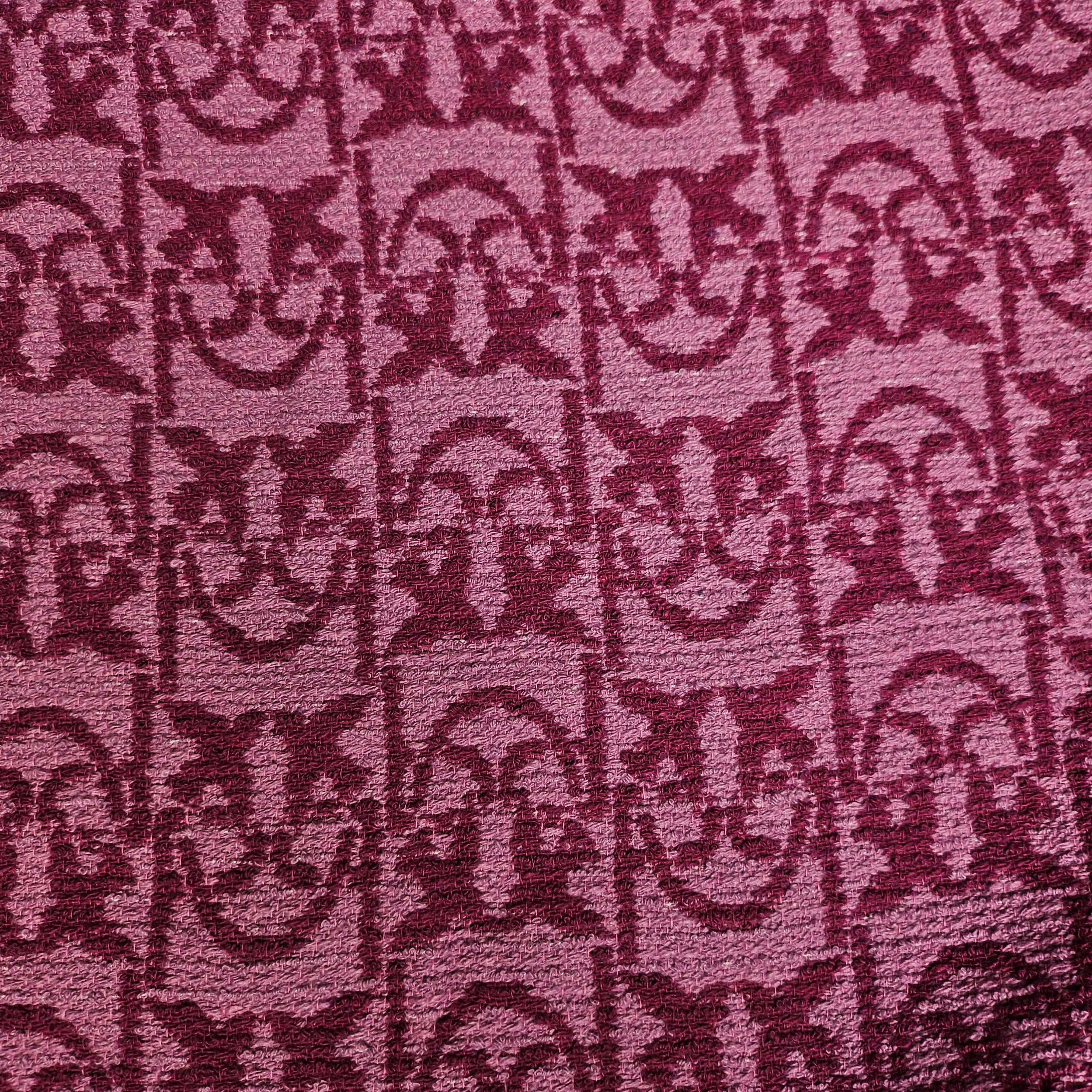 Deadstock Baumwoll-Tweed – Pantone-Farbton Crocus Lila mit Love Birds, Pinko (Meterware, Stoffbreite 150 cm) (M9X4X5)