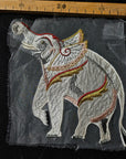 Deadstock Tüllapplikation – Elefant Gestickt, DG* (Einzelstück, Maße 13 × 13 cm) (S3X6X003)